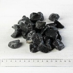 Камень ландшафтный мрамор черный Доломит, фракция 10-20 мм 5 кг (315). Декоративный грунт, каменная крошка, щебень