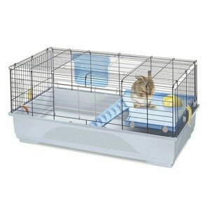 Клетка для кроликов и морских свинок Imac Ronny 100, синий/морозный голубой, 100*54,5*45 см