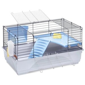 Клетка для кроликов и морских свинок Imac Ronny 80, морозный голубой, 80*48,5*42 см
