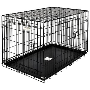 Клетка для собак ZooWell Усиленная переноска 2-дверная, размер XL 107*71*77см прочная с поддоном