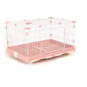 Клетка-вольер "Чистый котик" для домашних животных, собак и кроликов , розовый 99*62,5*71 см