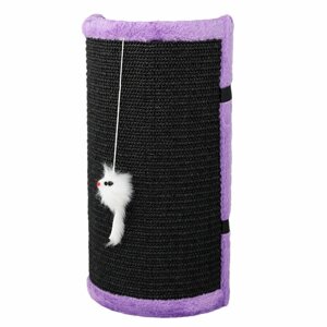 Когтеточка с игрушкой для кошек, "Не Один Дома" Мягкие лапки, фиолетовый, M