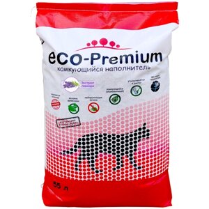 Комкующийся наполнитель ECO-Premium Green 129422, 55л, 1 шт.