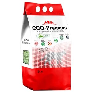 Комкующийся наполнитель ECO-Premium Зеленый чай, 5л, 1 шт.