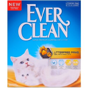 Комкующийся наполнитель Ever Clean Less Track/Less Trail/LitterFree Paws, 10л, 1 шт.