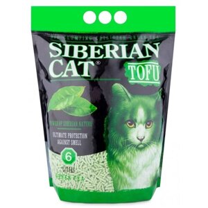 Комкующийся наполнитель Сибирская кошка TOFU Зеленый чай, 6л, 1 шт.