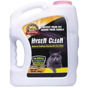 Комкующийся ультравпитывающий натриевый бентонитовый наполнитель для кошачьего туалета HYSEN CLEAN Super Premium, 8кг
