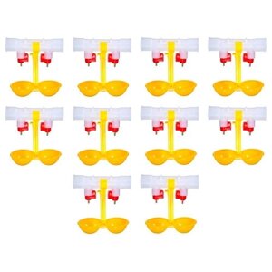 Комплект ниппельного поения для кур (10 шт) ниппельная двойная с каплеулавителем для птиц, кур, бройлеров, перепелов, индеек, цыплят