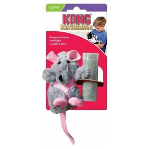Kong (Конг) - Игрушка д/кошек Refillables Крыса с тубом кошачьей мяты
