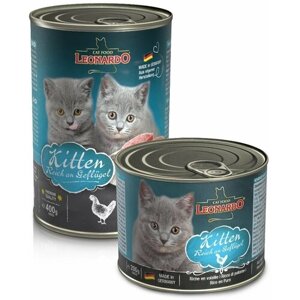 Консервы Leonardo Quality Selection Kitten Rich In Poultry с птицей для котят - 10 банок по 200 г.