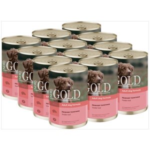 Консервы NERO GOLD ADULT DOG TENDER VEAL для взрослых собак с нежной телятиной ( 415 гр х 12 шт)
