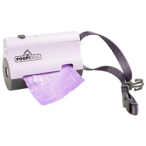 Контейнер для гигиенических пакетов с фонариком DUVO+фиолетовый, 8.5x4x6см (Бельгия)