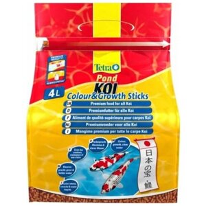 Корм для карпов Кои Tetra Pond Koi Colour Growth Sticks 4 л, палочки, для рыб от 25 см