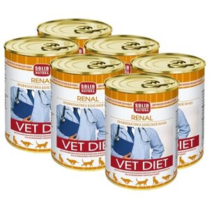 Корм для кошек Solid Natura Vet Diet при проблемах с почками 6 шт. х 340 г (фарш)