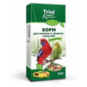 Корм для мелких и средних попугаев с фруктами Триол standart, 500г (10 шт)