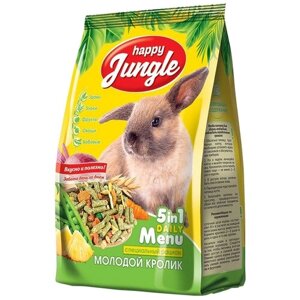 Корм для молодых кроликов Happy Jungle 5 in 1 Daily Menu Специальный рацион , 400 г
