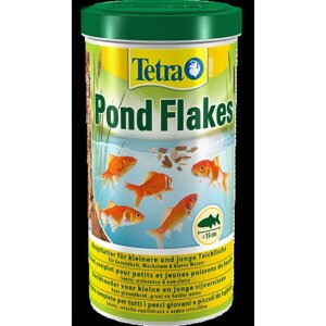 Корм для прудовых рыб Tetra Pond FLAKES /хлопья для молодых и маленьких рыб/ 1 л. (180 г)