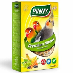 Корм для птиц Pinny Passion and Quality - с фруктами, для средних попугаев, витаминный, 800г, 1 шт.