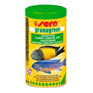 Корм для рыб Sera Granugreen 250мл, гранулы для растительноядных рыб