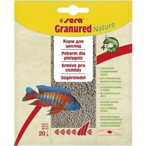 Корм для рыб Sera Granured для цихлид плотоядных для улучшения окраски 20г х3шт