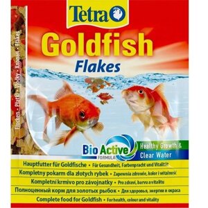 Корм для рыб Tetra Goldfish 12гр, хлопья для золотых рыбок (Упаковка 10шт)
