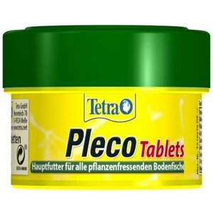 Корм для травоядных донных рыб Tetra Pleco Tablets 58 табл, таблетки с высоким содержанием спирулины (2 шт)