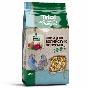 Корм для волнистых попугаев с овощами TRiOL original 450г (10 шт)