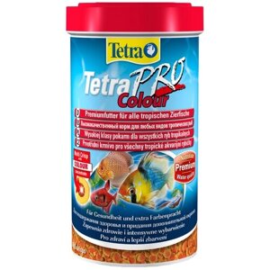 Корм для всех декоративных рыб TetraPro Color Crisps, чипсы для улучшения окраса 500 мл