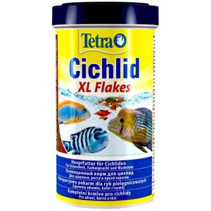 Корм для всех видов рыбок-цихлид Tetra Cichlid XL крупные хлопья 500 мл