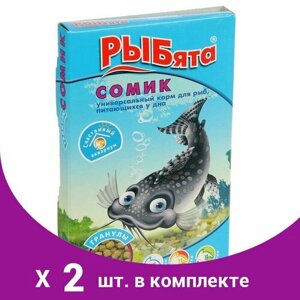 Корм 'РЫБята сомик'сюрприз) для донных рыб, гранулы, 35 г (2 шт)
