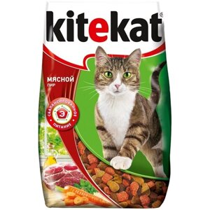 Корм сухой для кошек KITEKAT Мясной пир, 800г, 5 упаковок