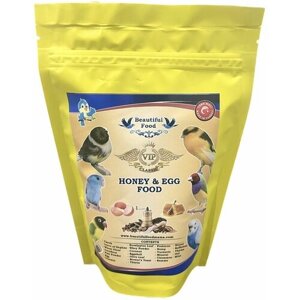Корм сухой для попугаев Beautiful Food Honey & Egg 200 г, высокоэнергетический (источник протеина, витаминов и клетчатки)