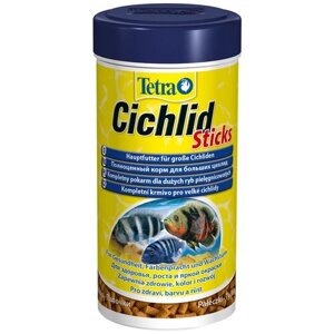 Корм Tetra Cichlid Sticks 500мл, палочки для всех видов цихловых и крупных декоративных рыб