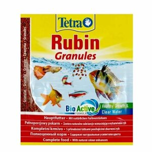 Корм Tetra Rubin Granules в гранулах для улучшения окраса всех видов рыб, 15 г, 2 упаковки
