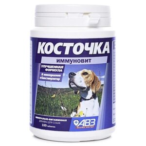 Кормовая добавка Агроветзащита Косточка иммуновит для собак , 100 таб.