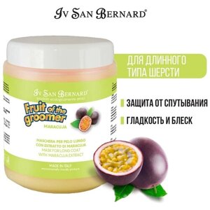 -крем Iv San Bernard Fruit of the Groomer Maracuja восстанавливающая для кошек и собак с длинной шерстью с протеинами , 1 л , 1.041 кг