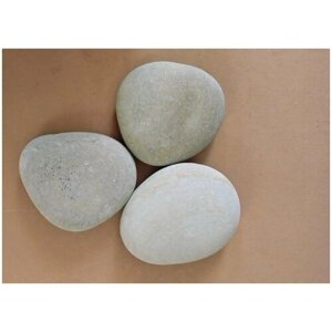 Крупная галька/ большой плоский камень / галька/ морской валун/ 10-12см, 3 шт.