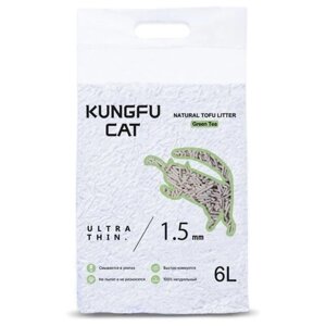 Kungfu Cat Tofu Green Tea Наполнитель растительный комкующийся 6л