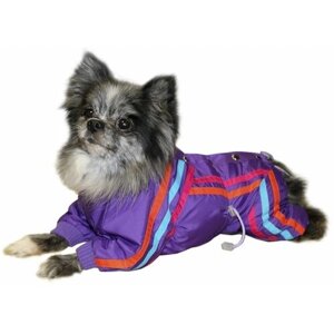 КУЗеР комбинезон демисезонный "Спринт" на подкладке для породы шпиц р. 27L для девочки, одежда для собак дождевик для мелких и средних пород