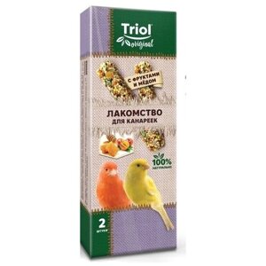 Лакомство для канареек палочки с фруктами и мёдом TRiOL original 2шт,83г (34 шт)