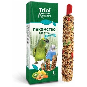 Лакомство для птиц Тriol Standard "Ассорти", с фруктами, овощами и орехами (3 штуки)