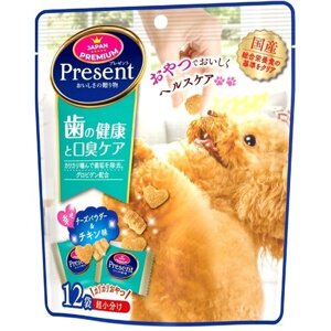 Лакомство для собак хрустящее Japan Premium Pet PRESENT с глобигеном для ухода за полостью рта.