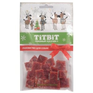 Лакомство для собак Titbit Мраморные кубики из говядины, 80 г