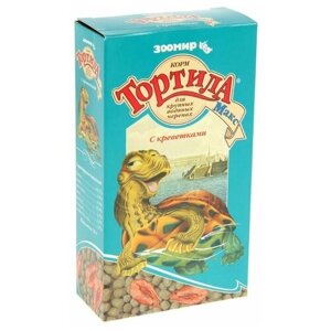 Лакомство "Тортила макс" для крупных водяных черепах, с креветками, 70 г.