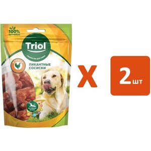 Лакомство TRIOL для собак сосиски пикантные с курицей 70 гр (1 шт х 2)