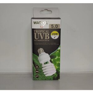 Лампа для террариума UVB 5.0 26 вт. е27 SCT5026 wacool