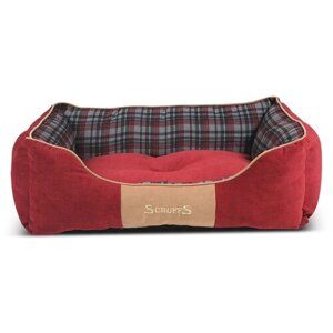 Лежак для собак и кошек Scruffs Highland Box Bed 75х60х17 см 75 см 60 см красный 17 см