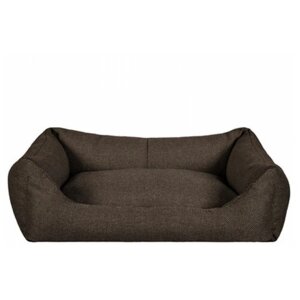 Лежак для собак и кошек Tappi Ротонд прямоугольный с подушкой шоколад 87 х 62 х 24 см (1 шт)