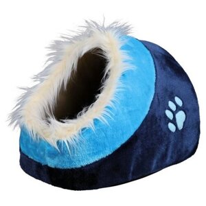 Лежак для собак и кошек TRIXIE Minou Cuddly Cave 35х26х41 см 35 см 26 см синий/голубой 41 см