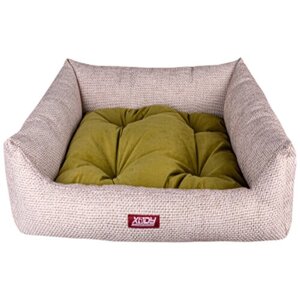 Лежак для собак и кошек Xody Люкс Olive № 2 флок 60 х 50 х 15 см (1 шт)